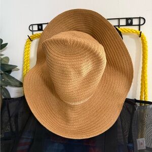 Time and Tru Women’s Wide Brim Mix Stripe Panama Hat, One Size Fits Most
